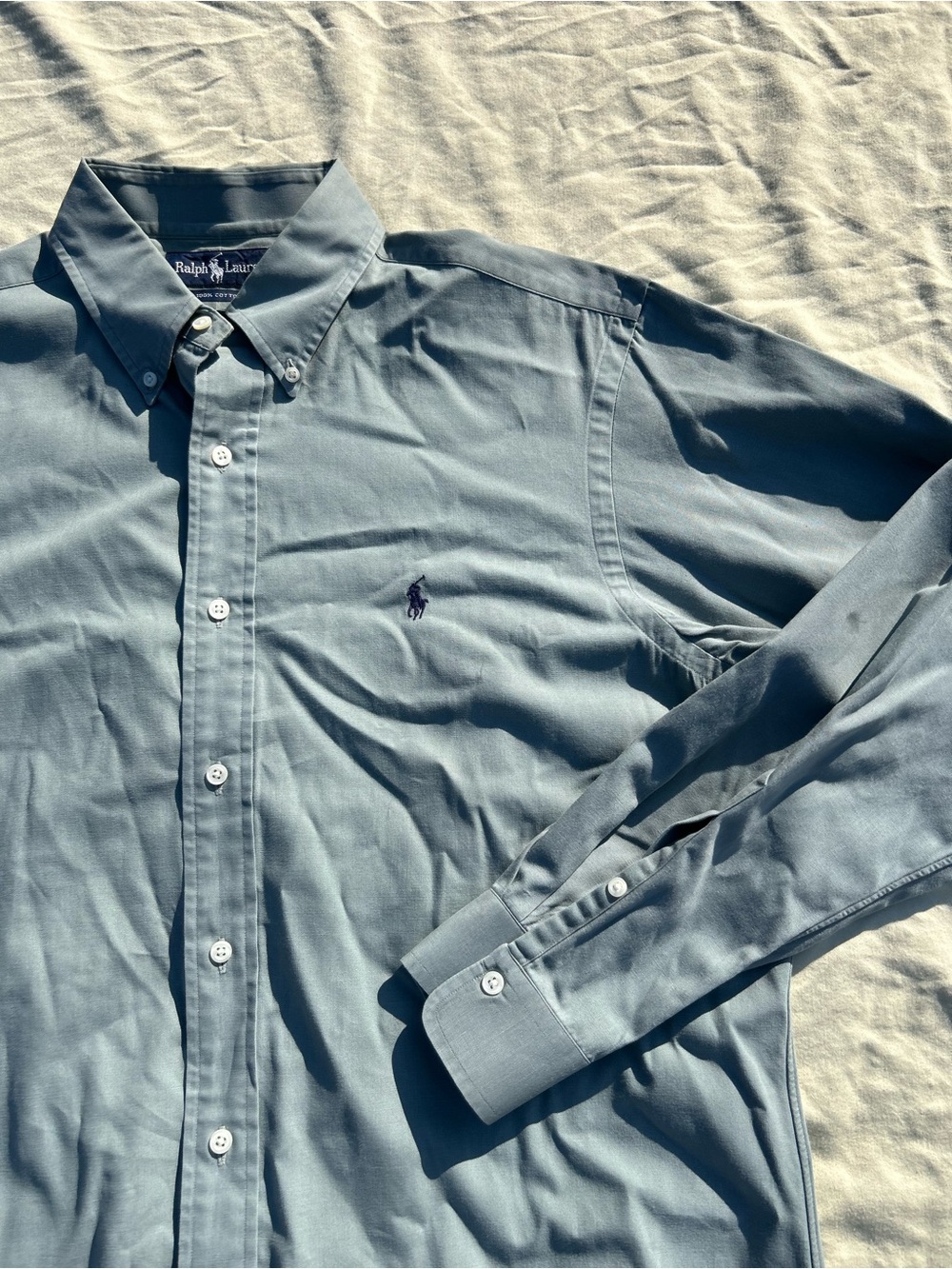 Ralph Lauren Men’s Button-Down Shirt in Dusty Blue